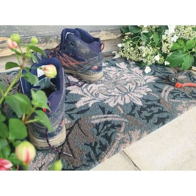 Printed Coir Doormats Floral 45X75 cm The Rugs