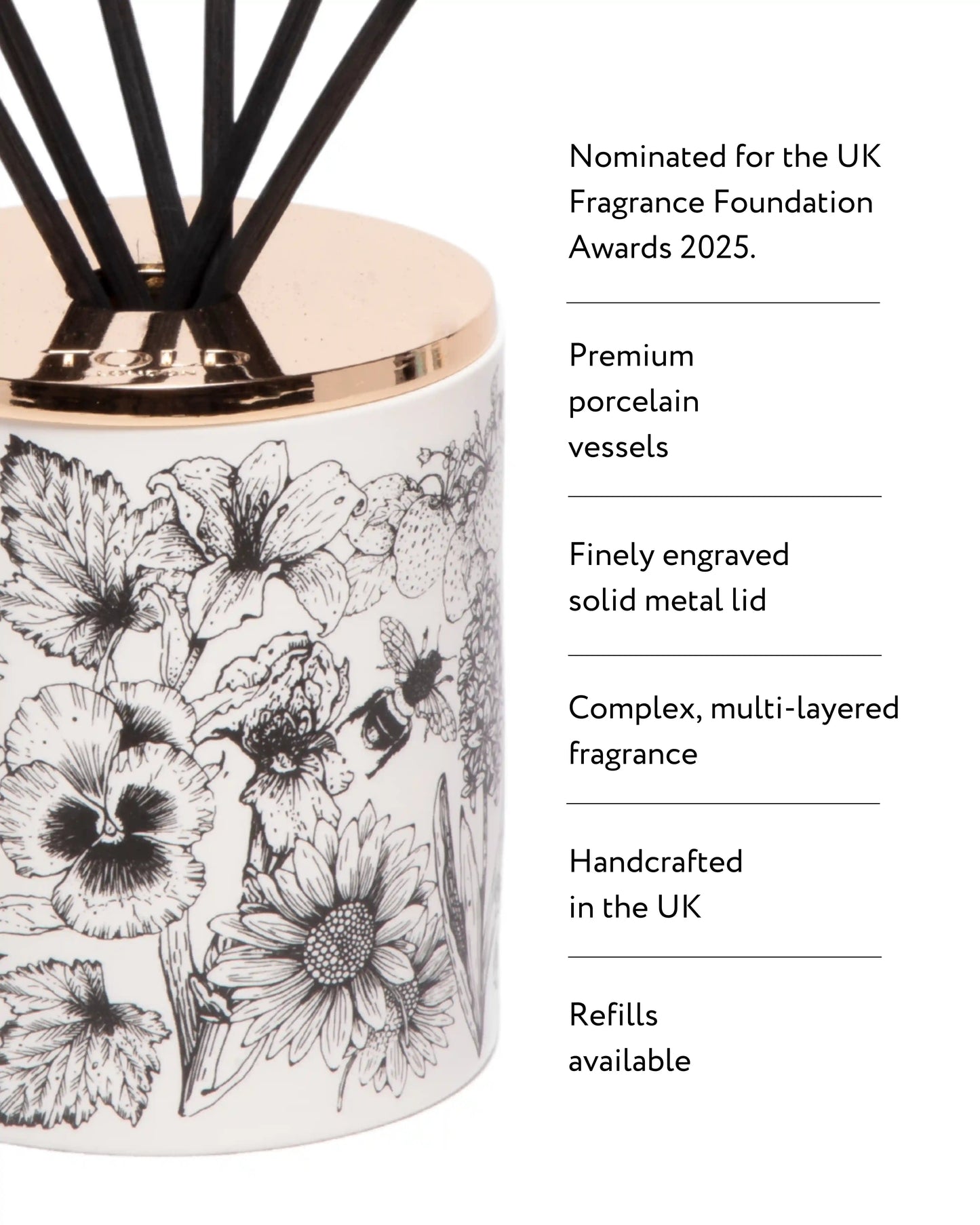 Glorious Gardens, England Diffuser, 200ml Told London