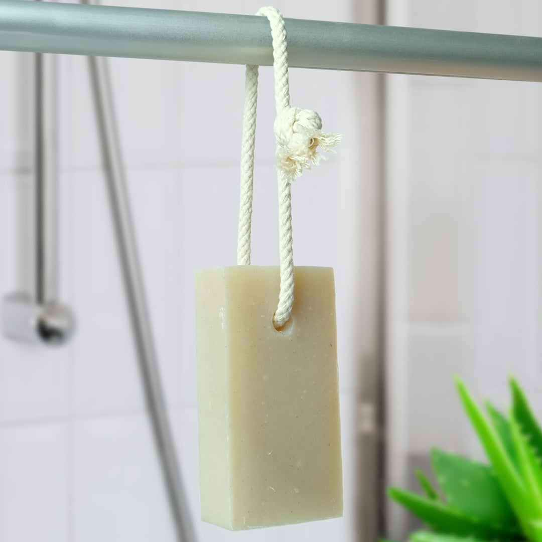 Natural Soap On A Rope - 'Soothing' Aloe Vera 125g Friendly Soap