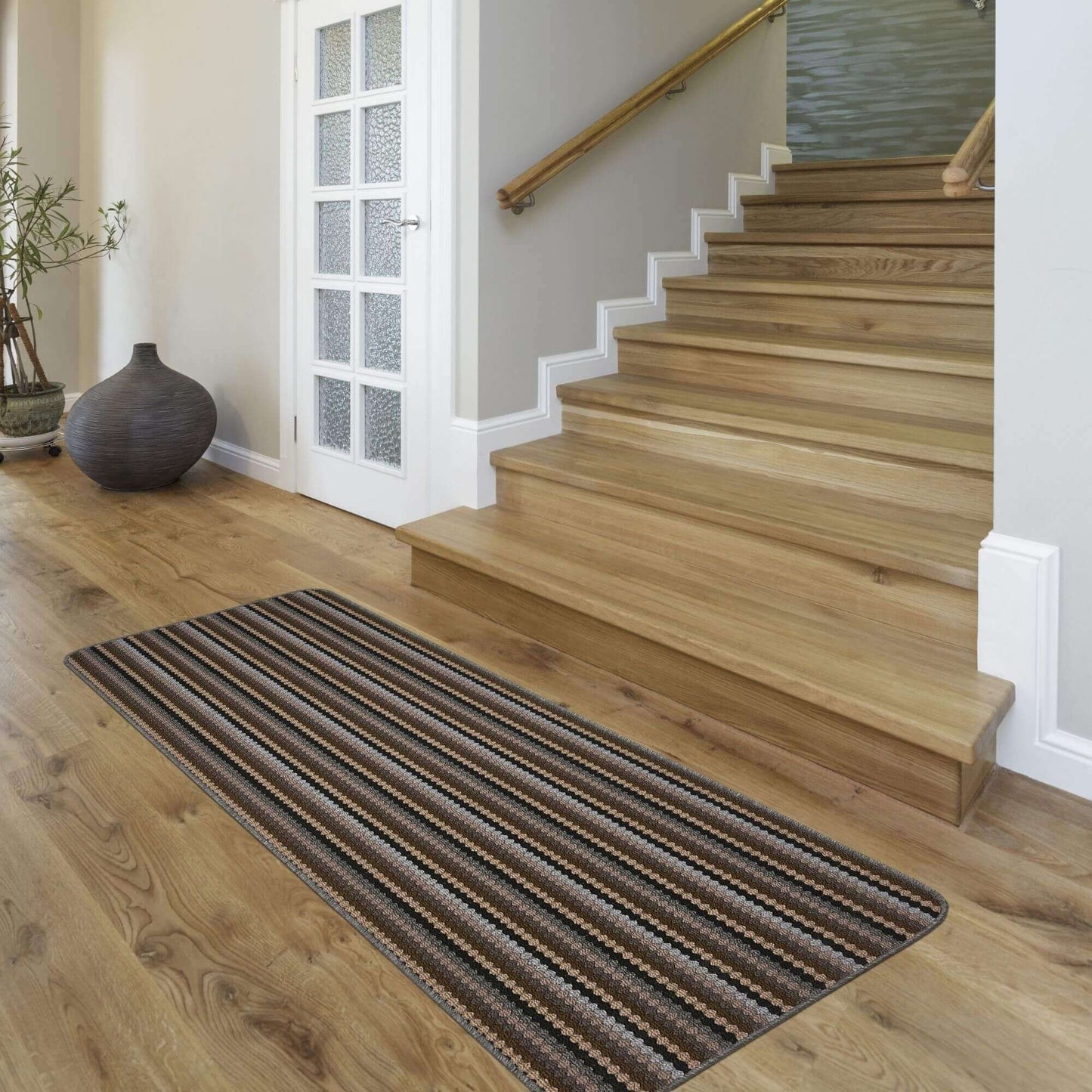 Washable Multicolour Stripe Mats| 111 The Rugs