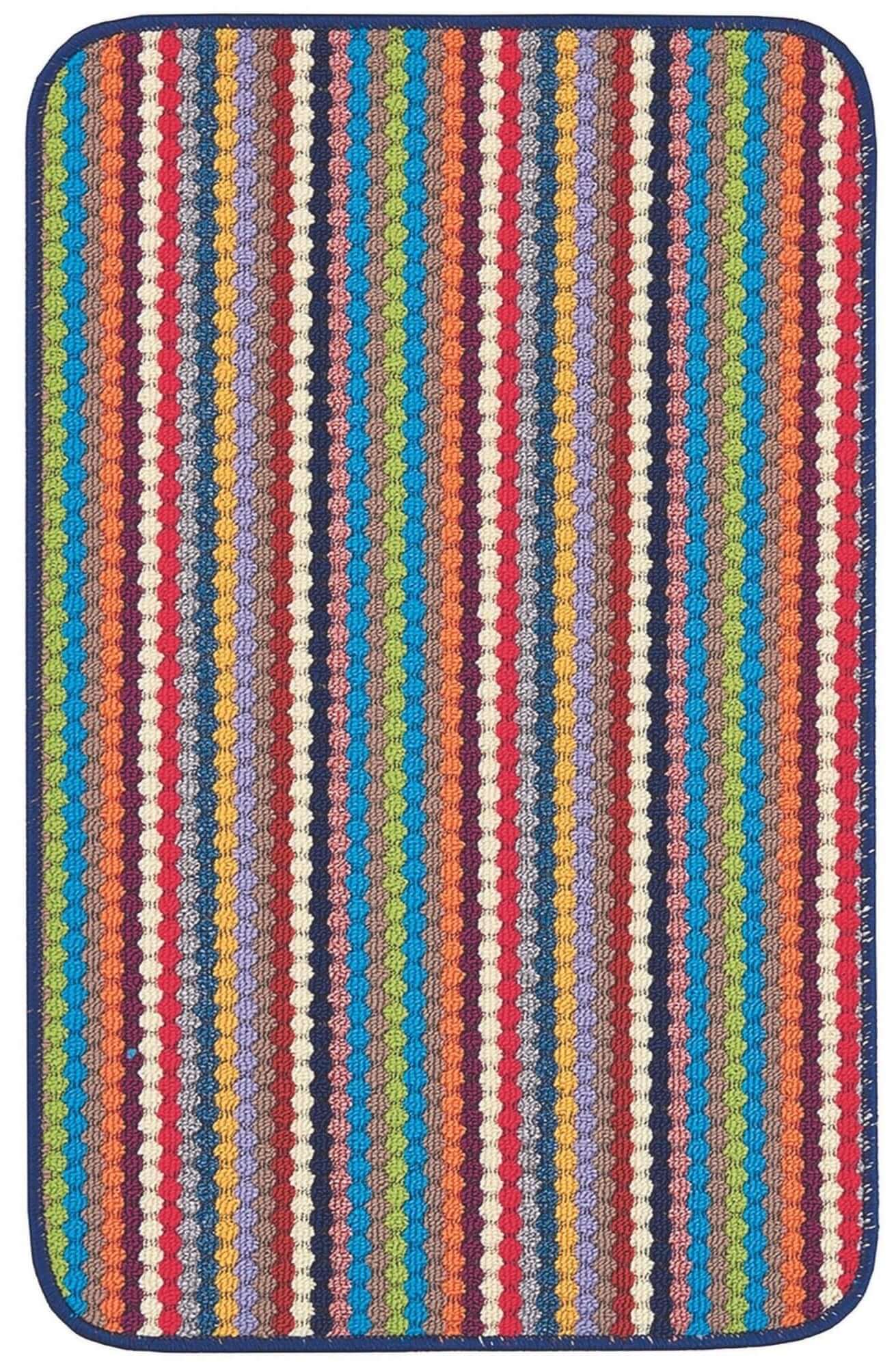 Washable Multicolour Stripe Mats| 111 The Rugs