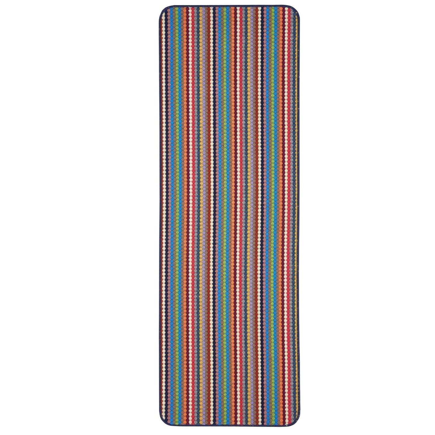 Washable Multicolour Stripe Mats| 111 The Rugs