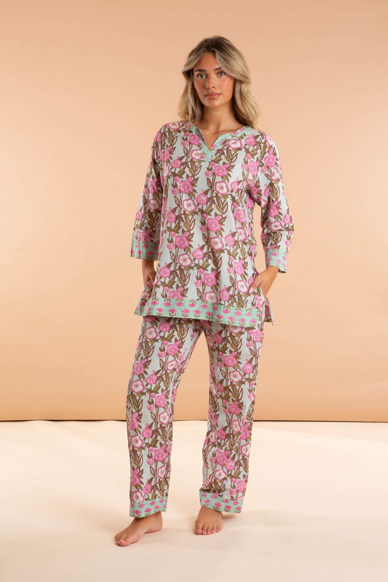 Wild Rose Women's Cotton Pyjama Trouser Set inara