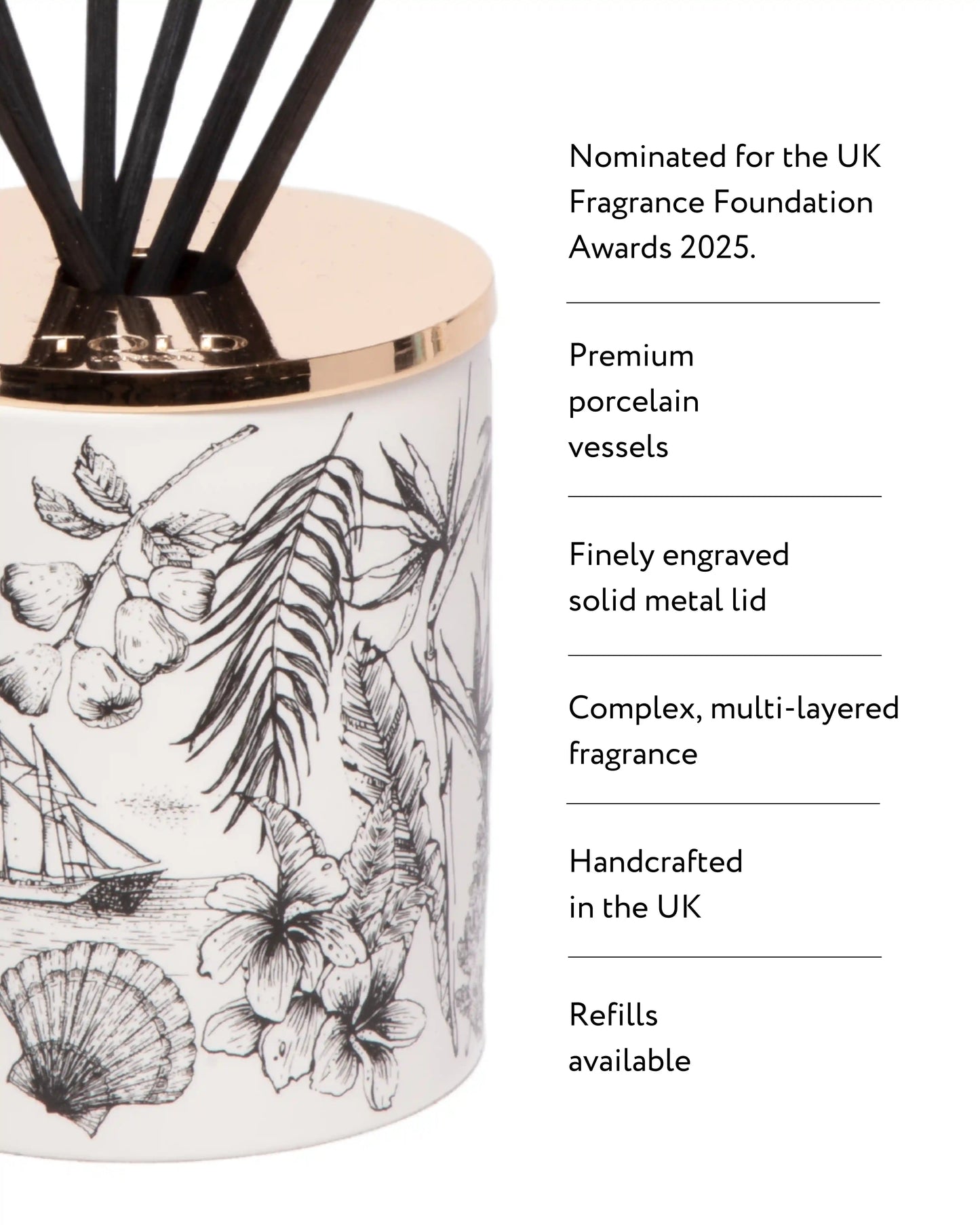 Island Breeze, Seychelles Diffuser, 200ml Told London