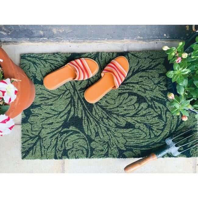 Printed Coir Doormats Floral 45X75 cm The Rugs