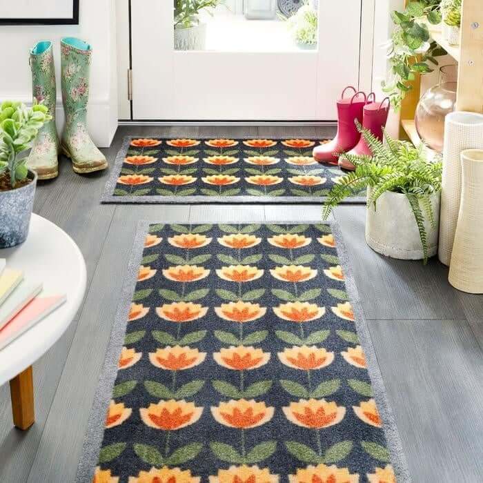 Washable  Mat and Runner Plant Design The Rugs