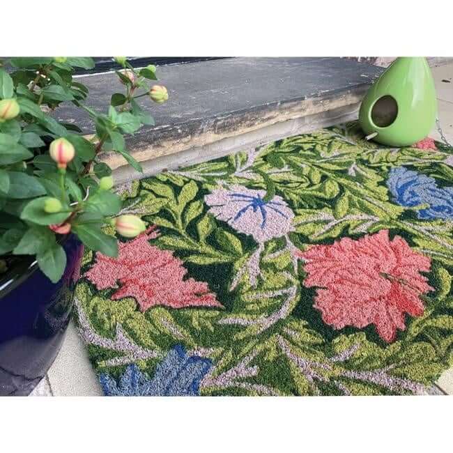 Printed Coir Doormats Floral 45X75 cm The Rugs