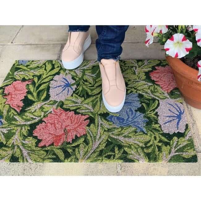 Printed Coir Doormats Floral 45X75 cm The Rugs