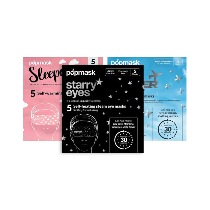 bundle of Popmask self-heating steam eye masks