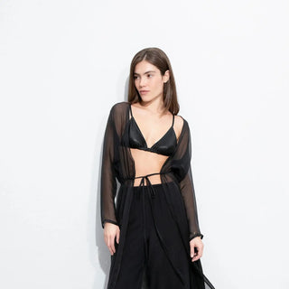 Black-Silk-Pyjamas-Nightwear Myza