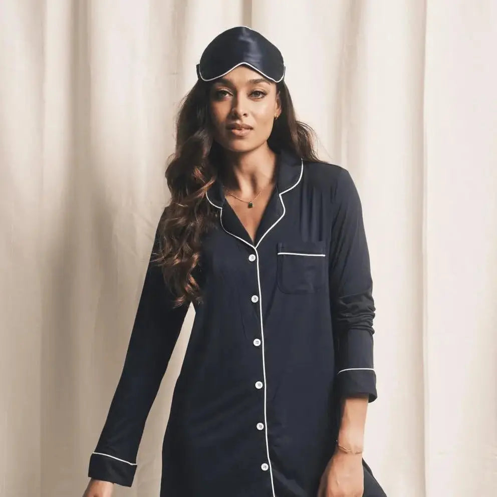 Blue Nightshirts | Cotton, Silk, Linen and Bamboo Nightshirts | Myza