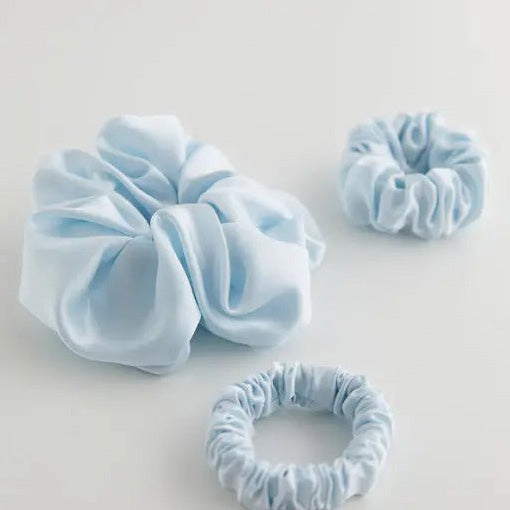 Blue Hair Scrunchies and Hairbands