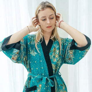 Women's Green Dressing Gowns & Robes Myza