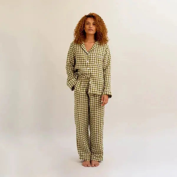 Women-s-Linen-Pyjamas-Nightwear Myza