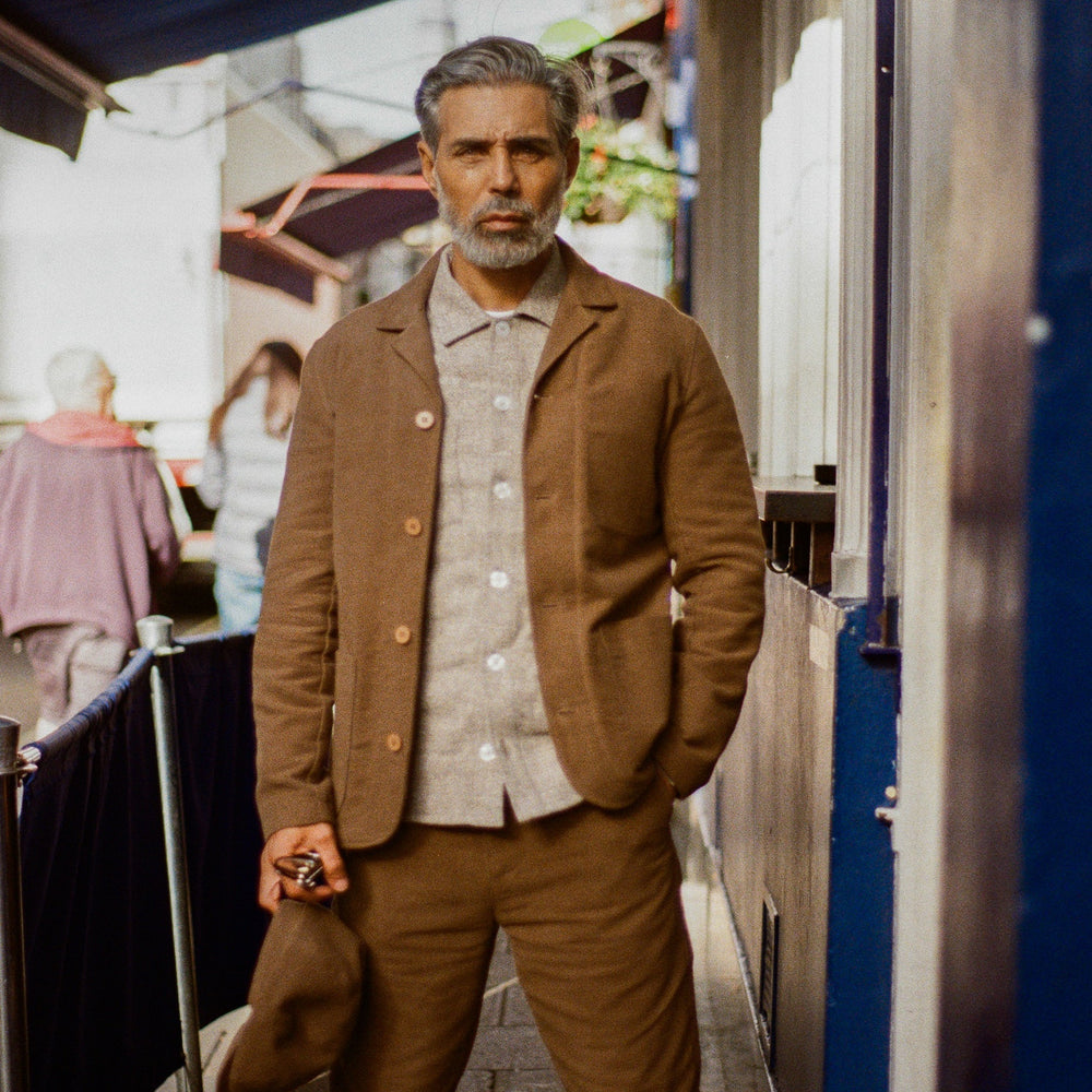 Theydon Overshirt - Orlon Taupe Wear London