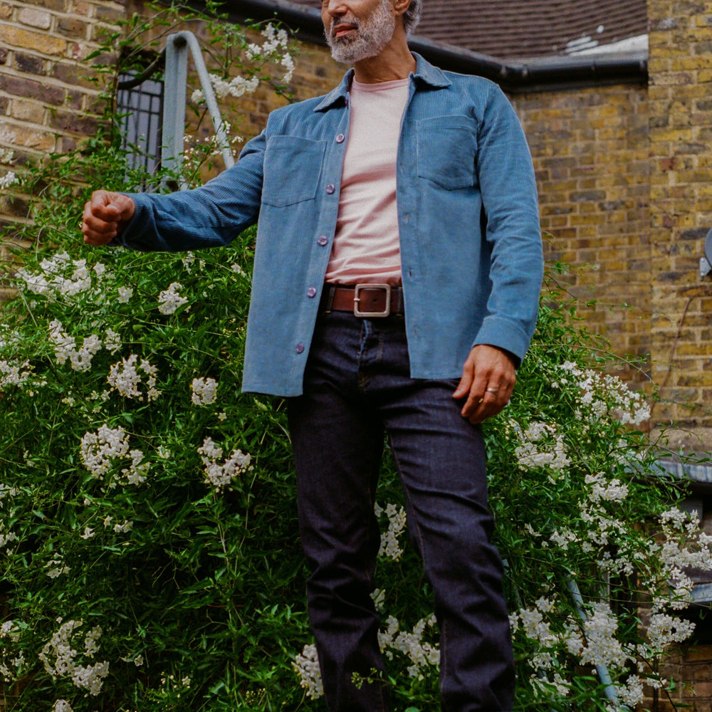 Bart Corduroy Overshirt - Blue Wear London