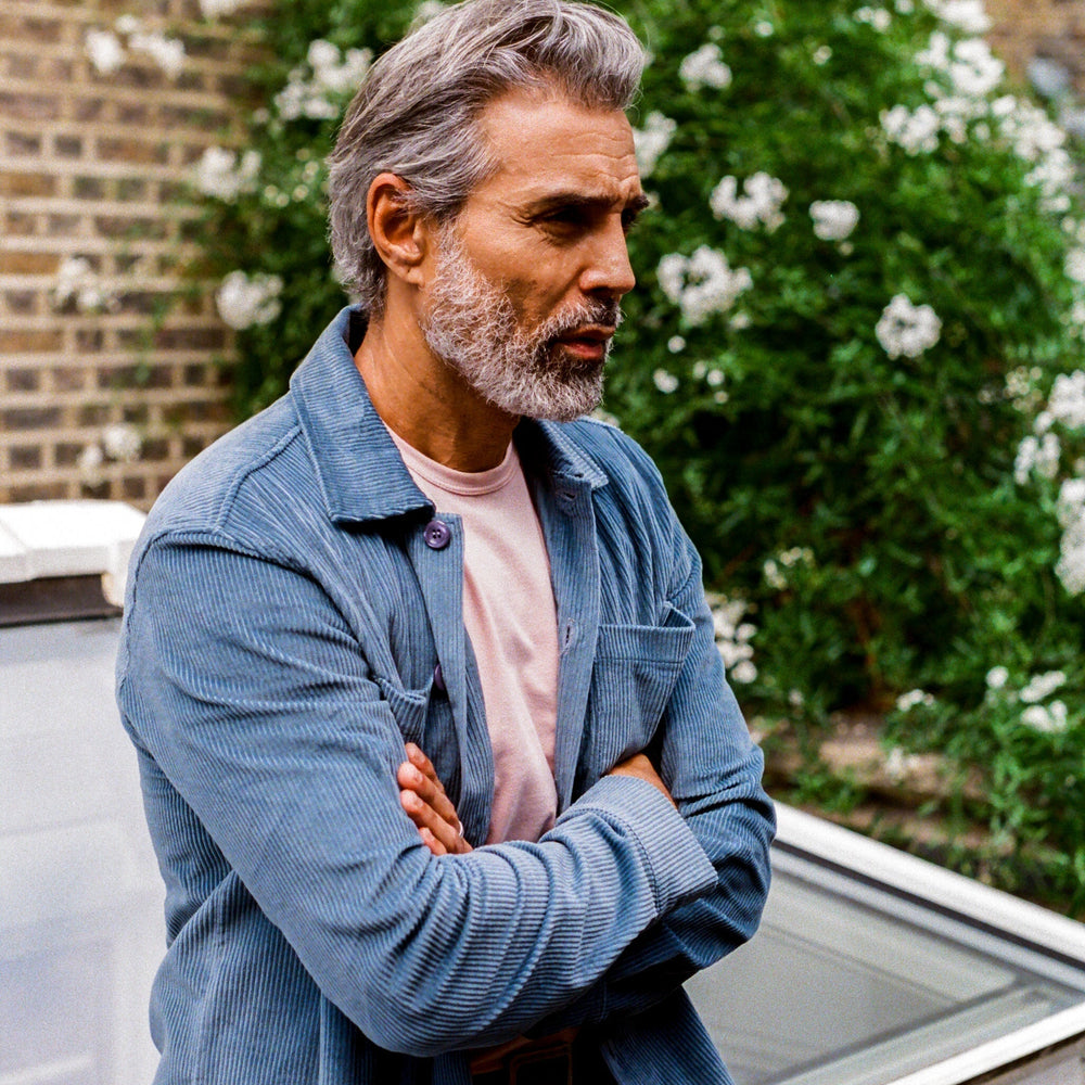 Bart Corduroy Overshirt - Blue Wear London