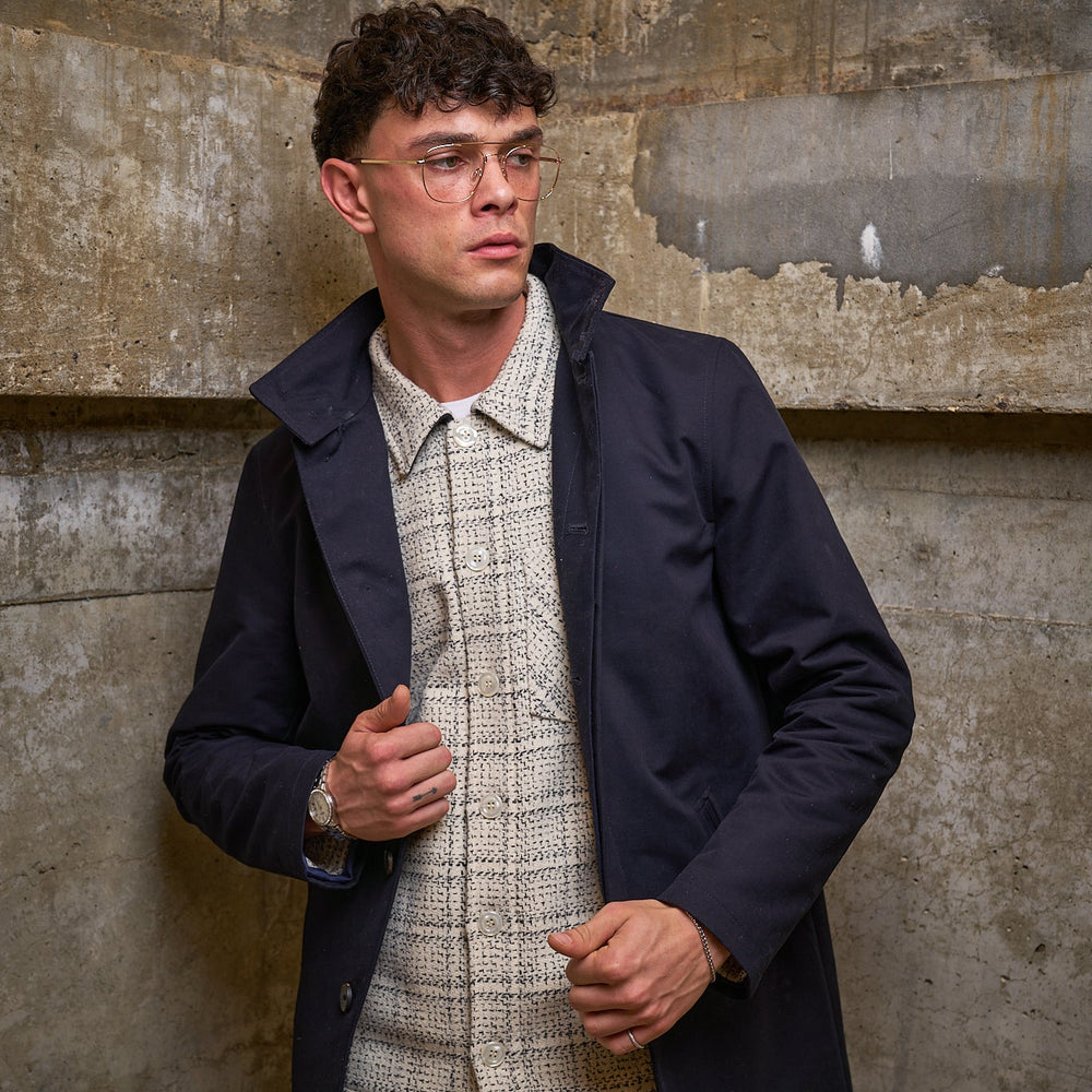 Bart Frame Overshirt - Ecru / Black Wear London