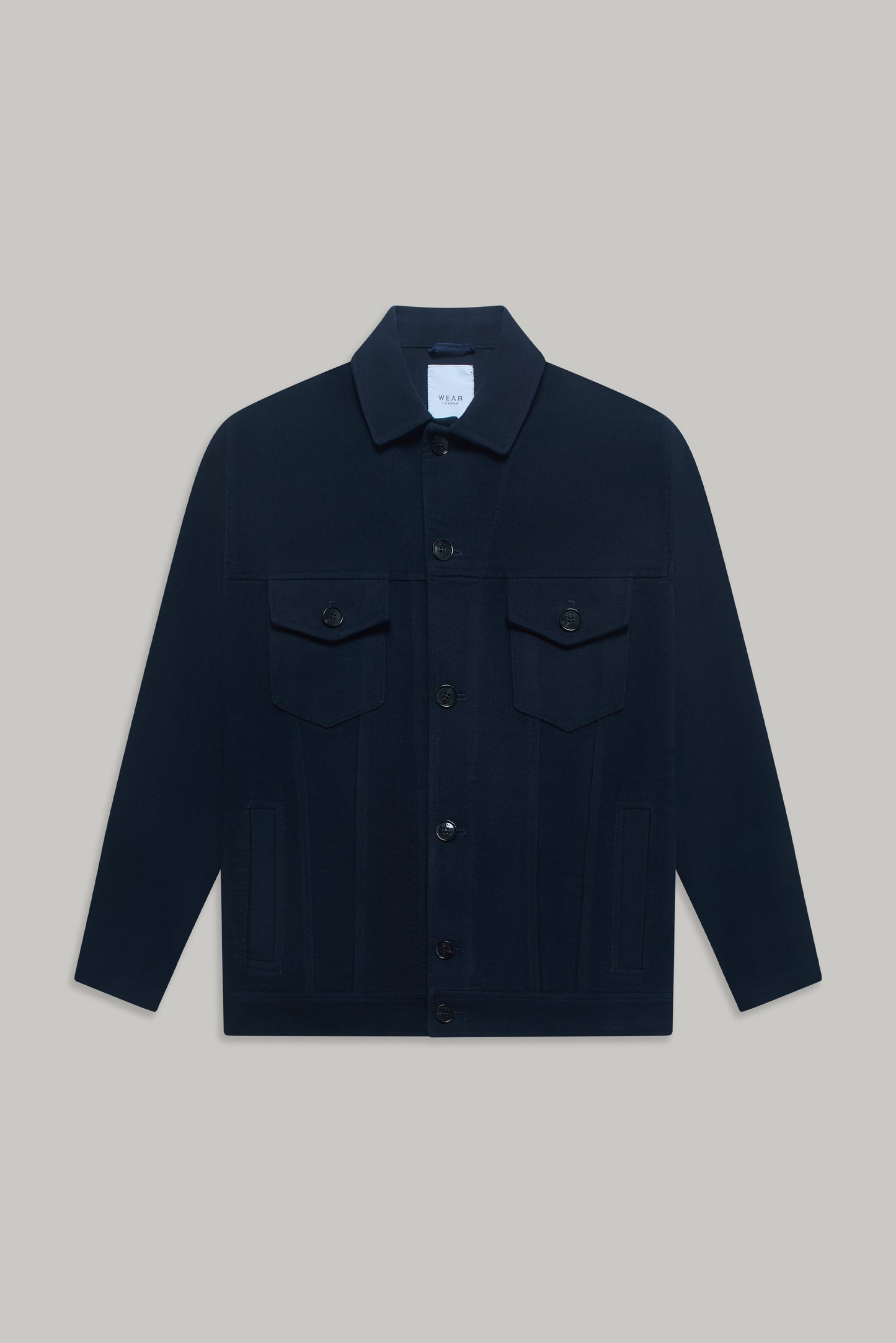 Vinny Western Jacket - Navy Moleskin Wear London