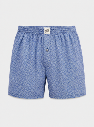 Blue Albert Floral Mens Boxer Shorts