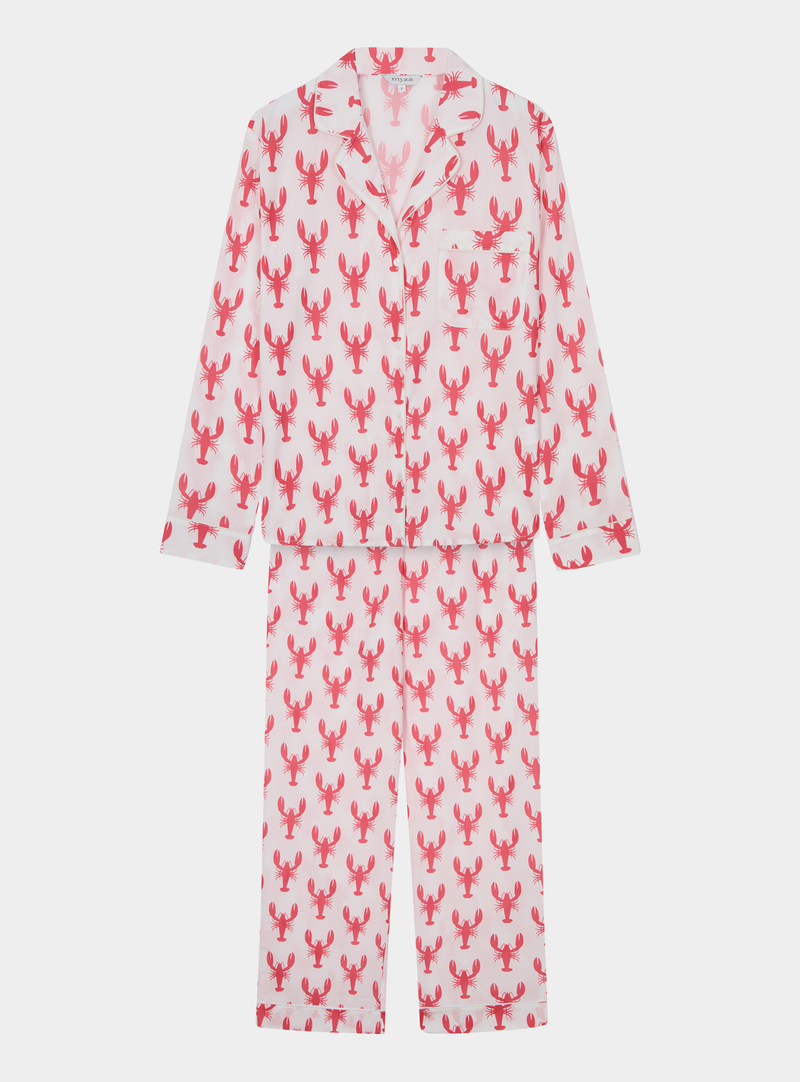 Red Lobster Women's Cotton Pyjama Trouser Set