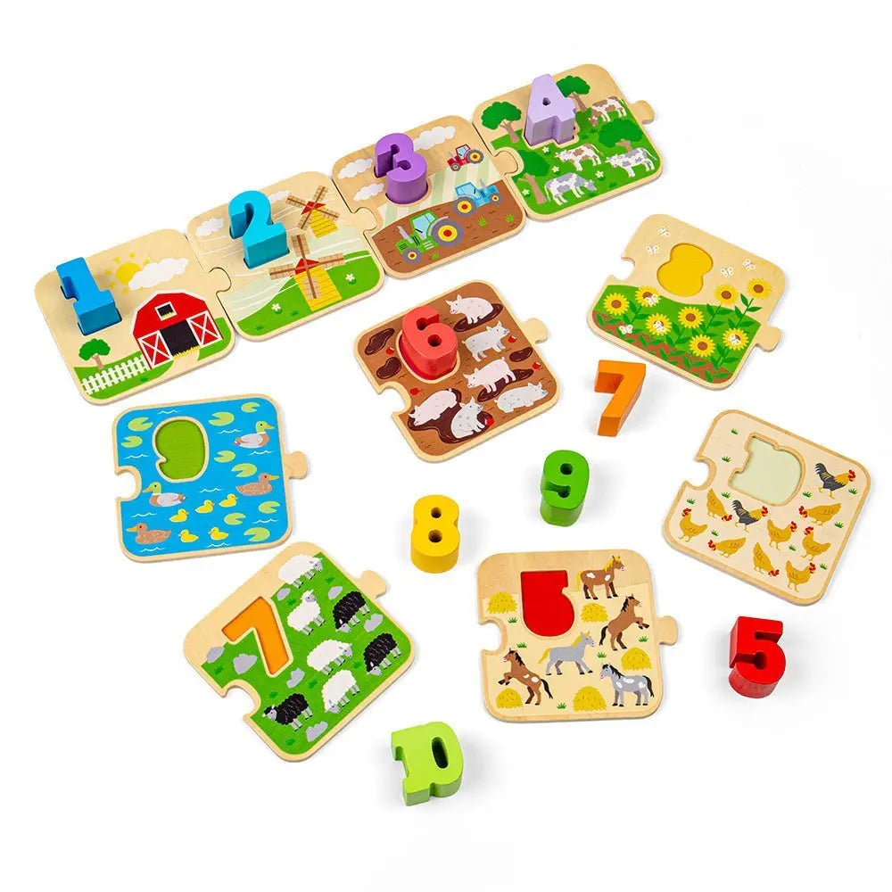 1-10 Tile Puzzle Toby Tiger