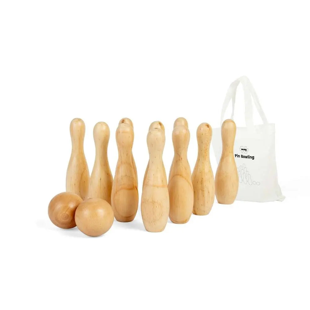 10 Pin Wooden Bowling Set Toby Tiger