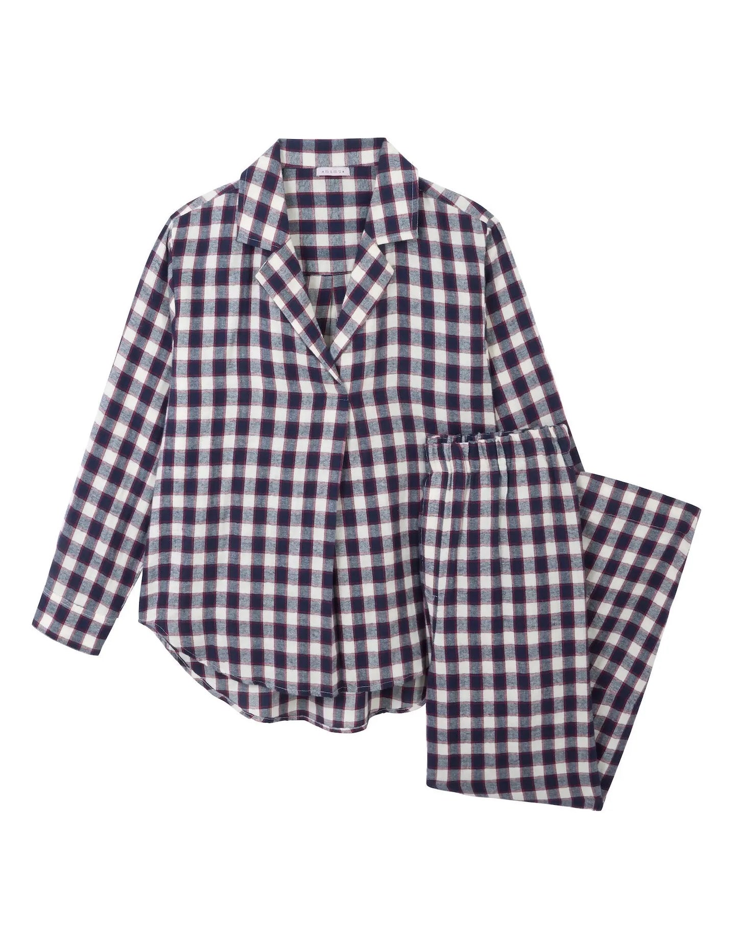 100% Cotton Navy & Red Gingham Check Pyjama Set MAMU Dream