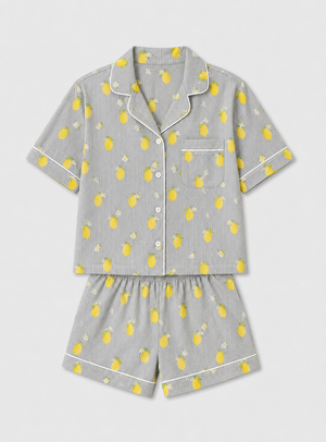 Black and white stripes with lemons
