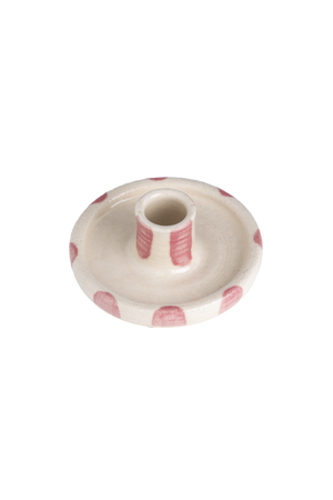 Cream with pink stripe