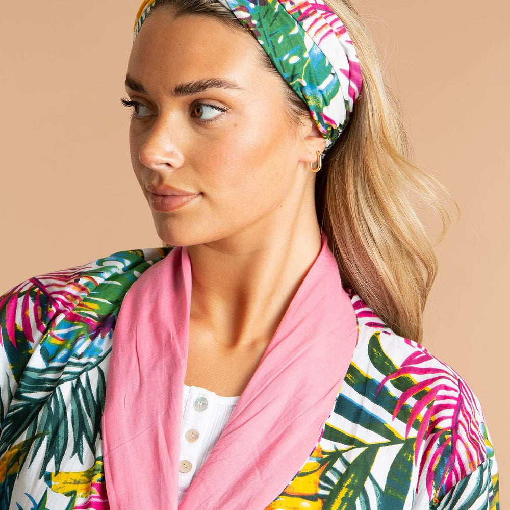 Bora Bora Floral Cotton Hair Scarf inara
