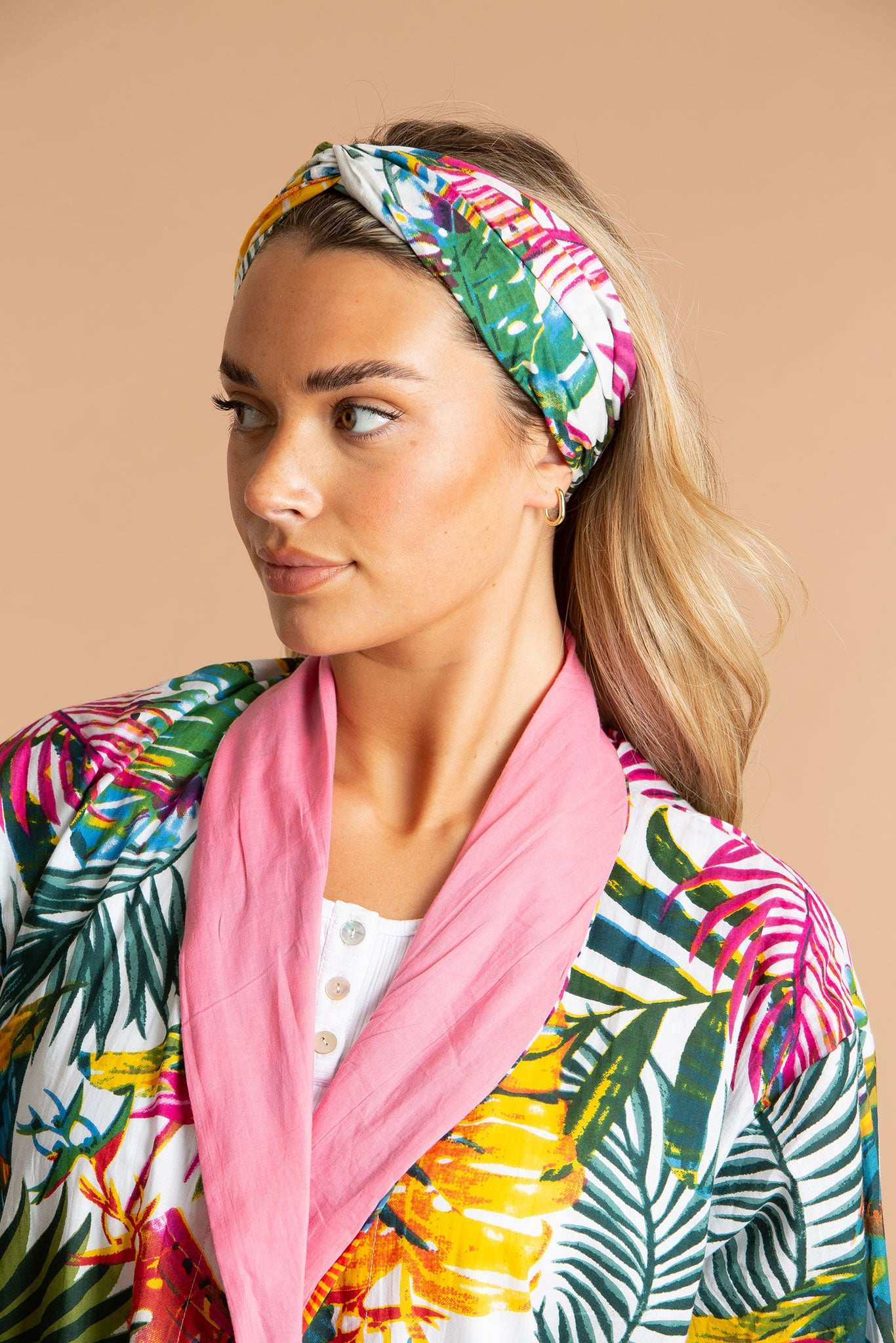 Bora Bora Floral Cotton Hair Scarf inara