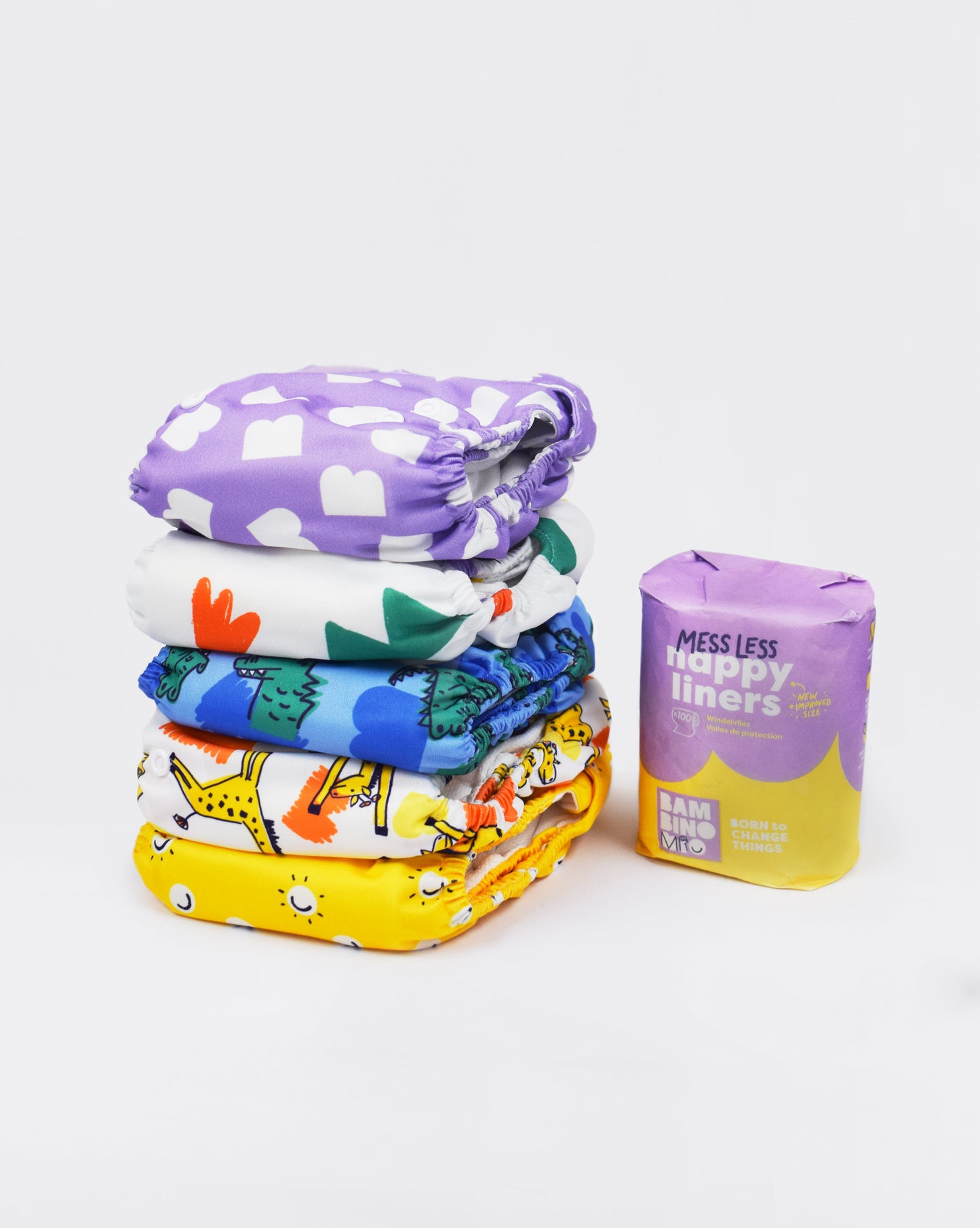 The Revolutionary Give-it-a-go 5 Nappy Bundle Bambino Mio (UK)
