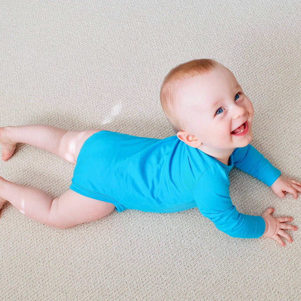 Tempting Turquoise Kids Organic Long Sleeve Vest ScandiBugs