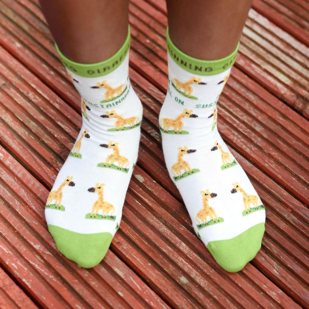 Grinning Giraffe Organic Cotton Kids Socks Eco Kiddies