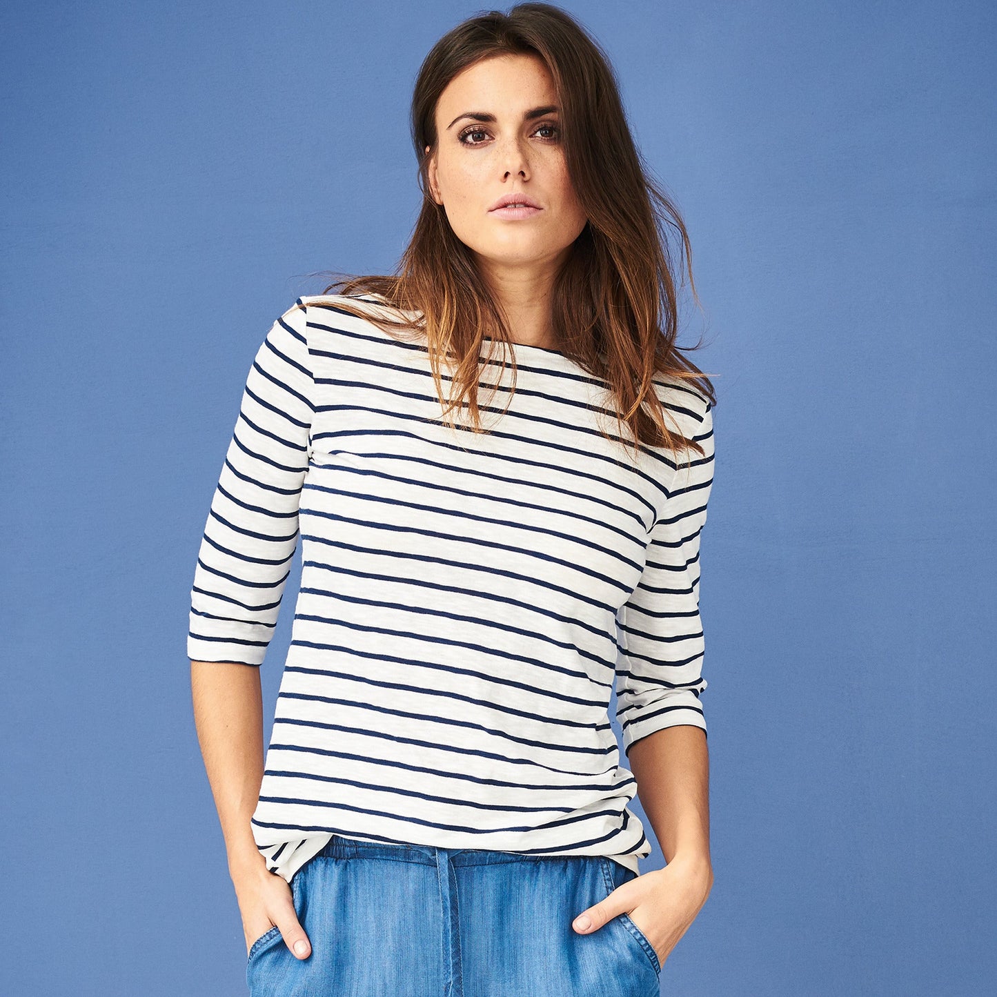 Organic Cotton 3/4 Sleeve T-shirt: Womens Earth Wardrobe