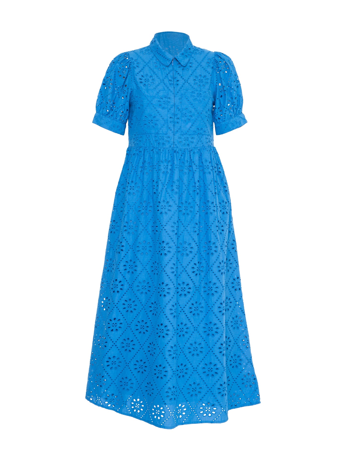Olivia Blue Broiderie Dress Rose & Nancy