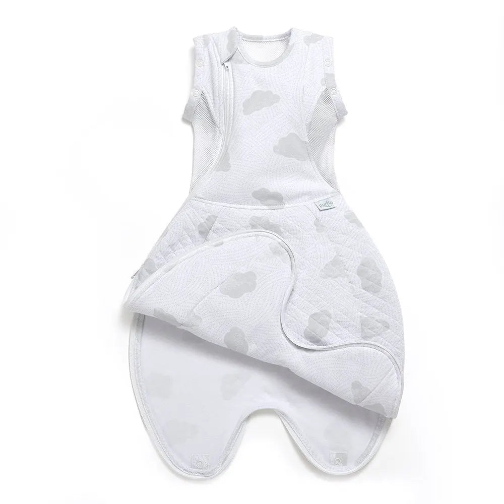 2.5 Tog Swaddle to Sleep Bag Cotton Clouds Purflo