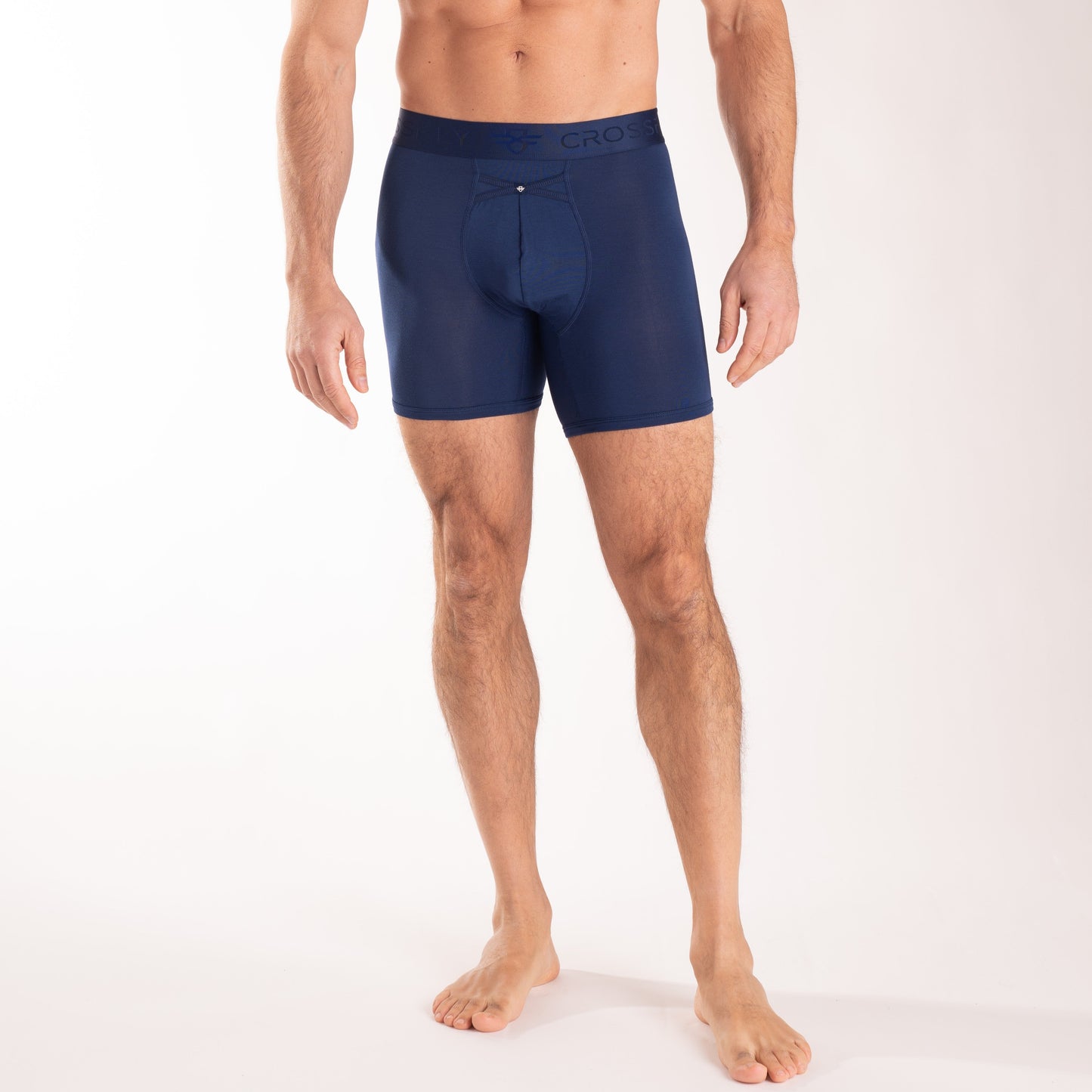 IKON Men's 6" Boxers - Navy Crossfly