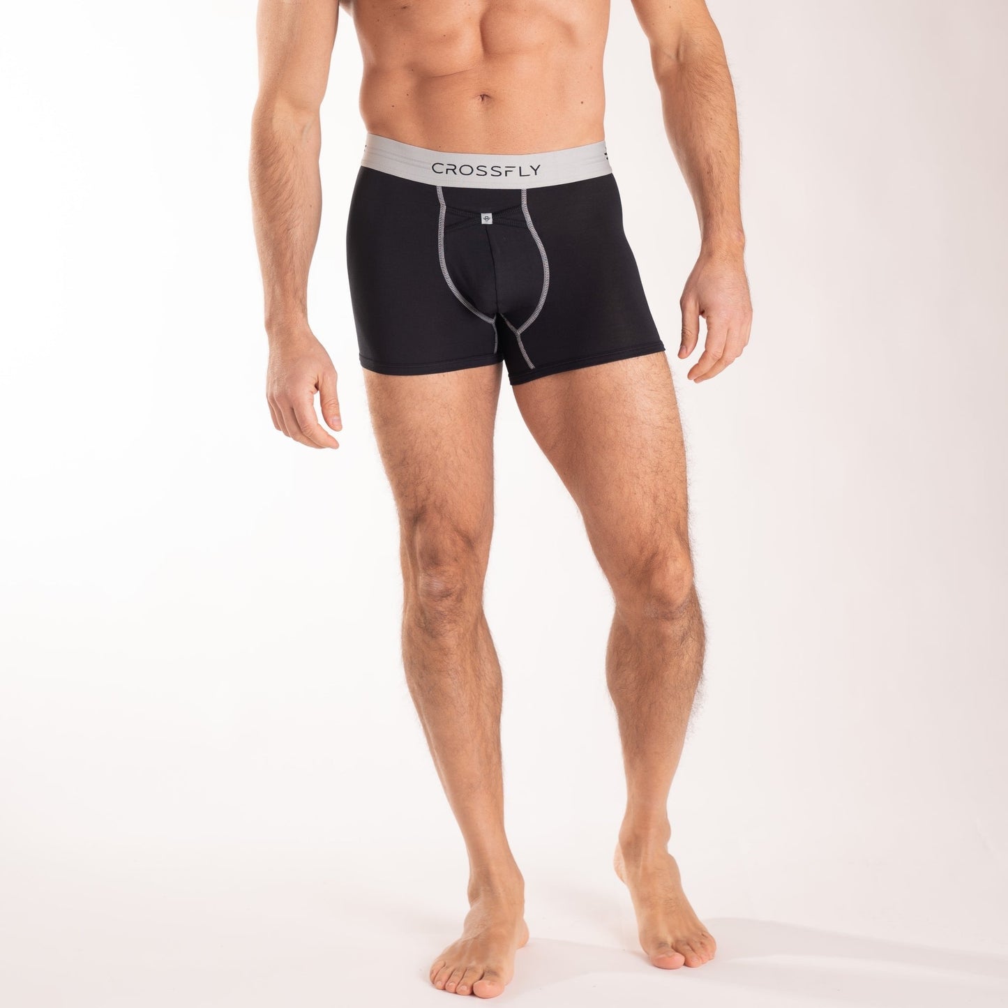 3-Pack: IKON X Men's 3" Trunks - Black/Silver Crossfly