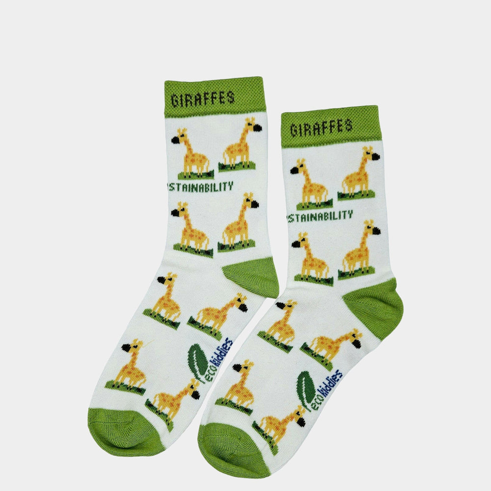 Grinning Giraffe Organic Cotton Kids Socks Eco Kiddies