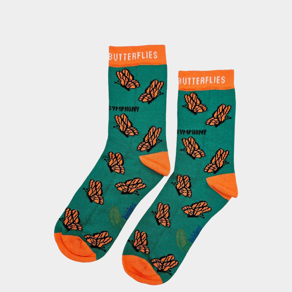 Carefree Butterflies Organic Cotton Kids Socks Eco Kiddies