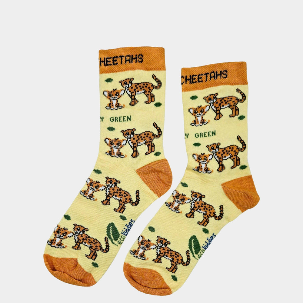 Caring Cheetahs Organic Cotton Kids Socks Eco Kiddies