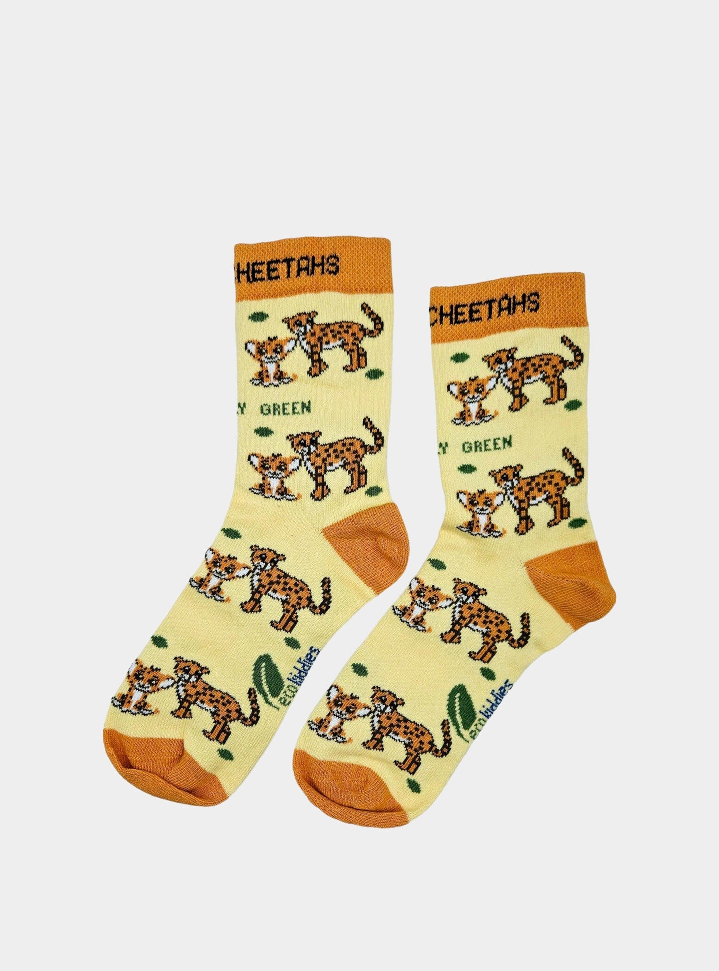 Caring Cheetahs Organic Cotton Kids Socks Eco Kiddies