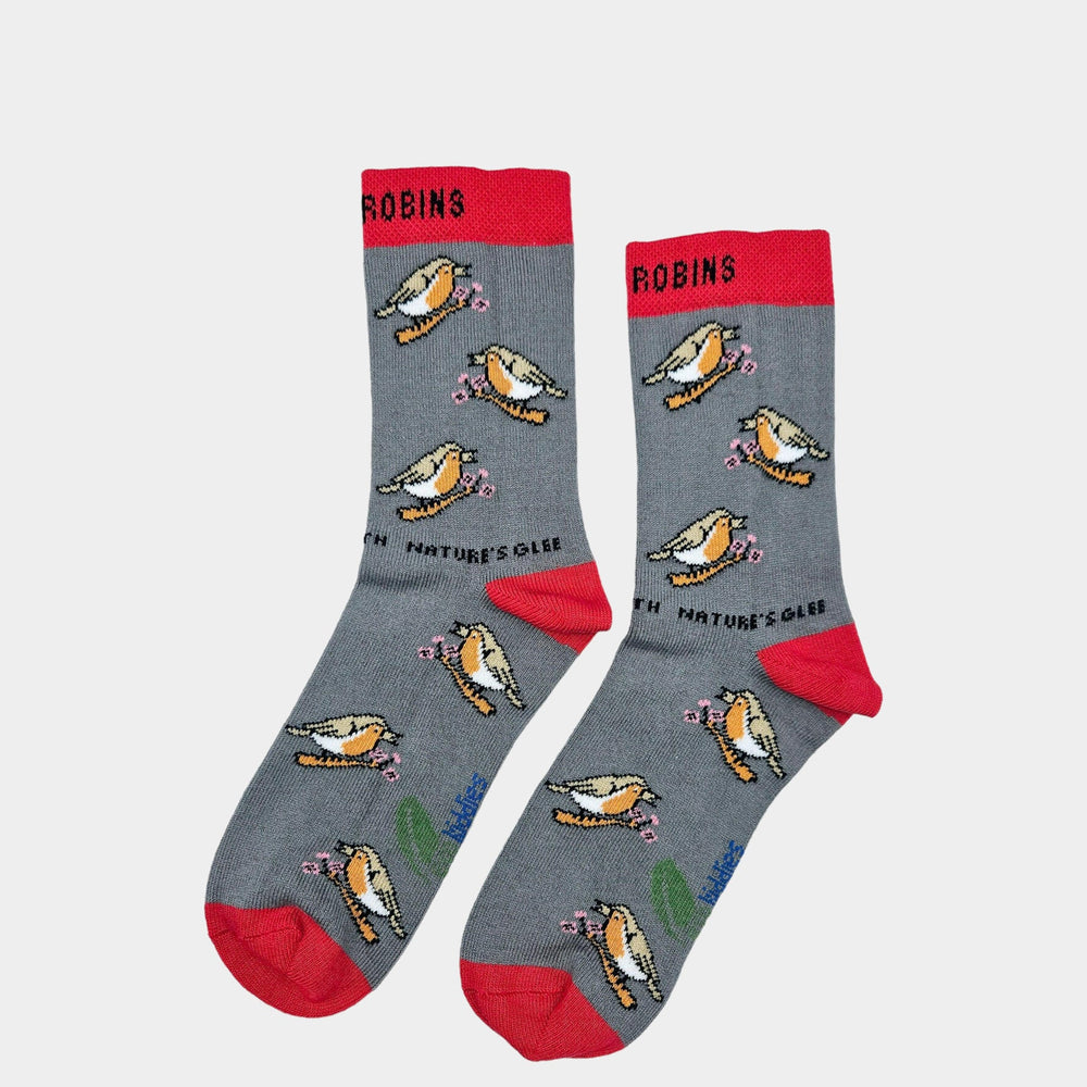 Chirpy Robin Organic Cotton Kids Socks Eco Kiddies