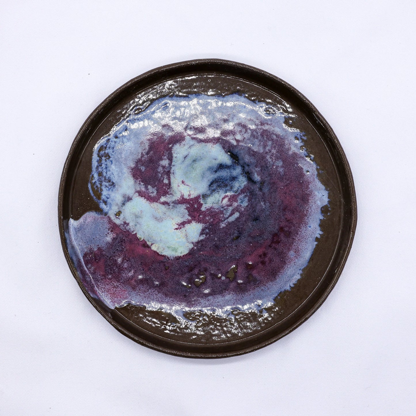 23 cm Nebula Smoked Grey Large Stoneware Handmade Ceramic Dinner Plate Ribera Handmade Ceramics