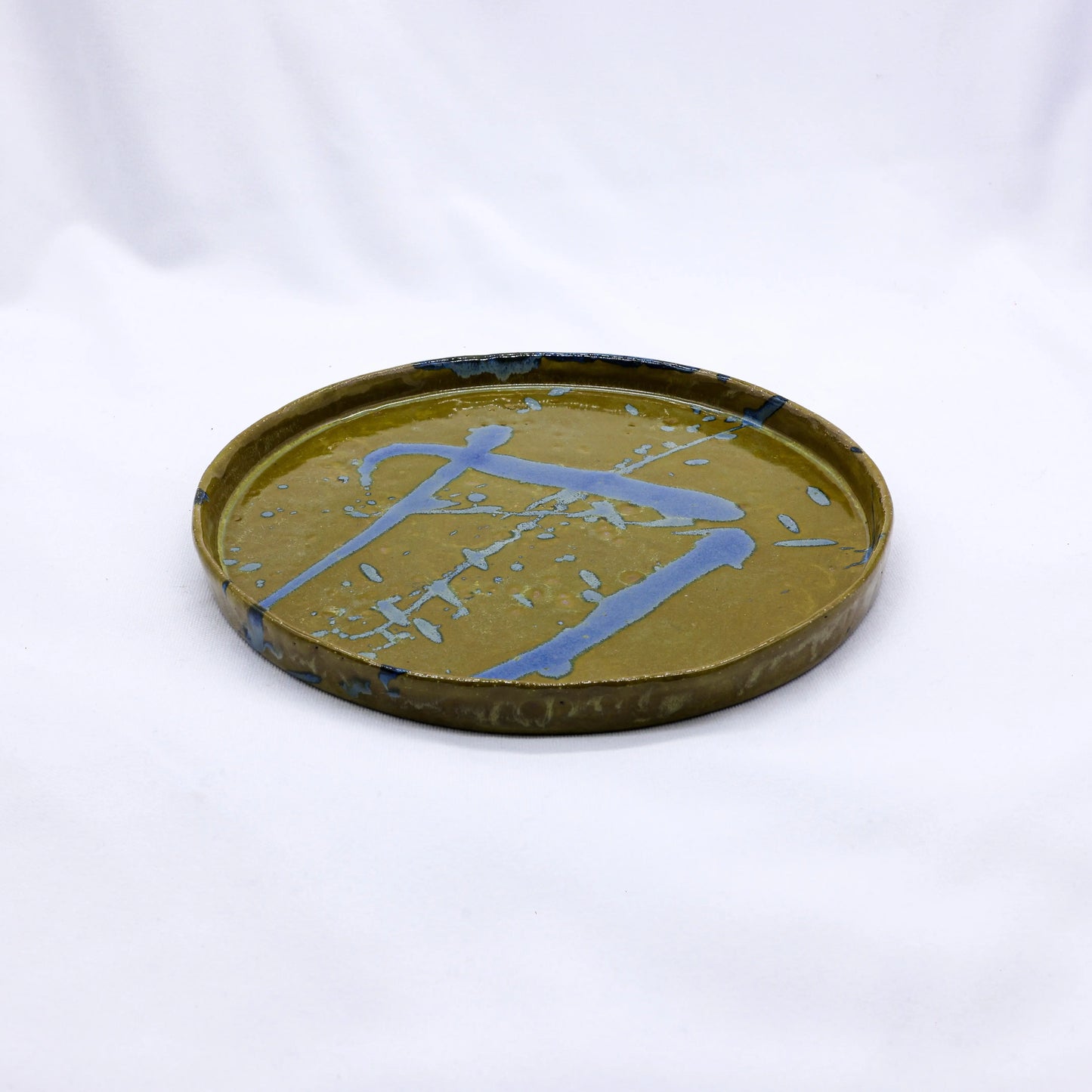 23 cm Oliveflow Smoked Grey Large Stoneware Handmade Ceramic Dinner Plate Ribera Handmade Ceramics