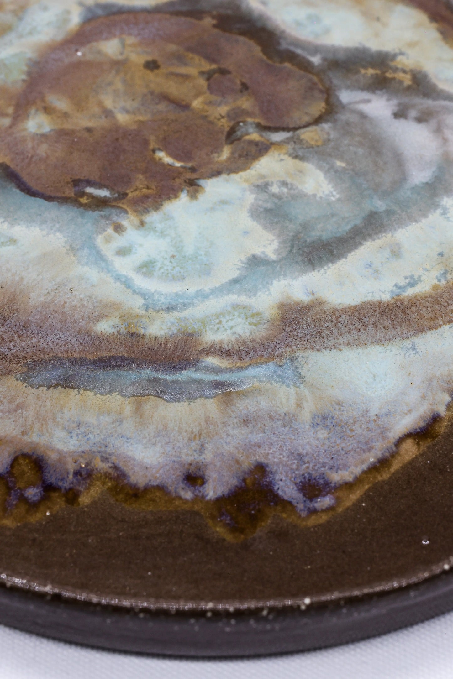 23 cm Tidepool Smoked Grey Large Stoneware Handmade Ceramic Dinner Plate Ribera Handmade Ceramics