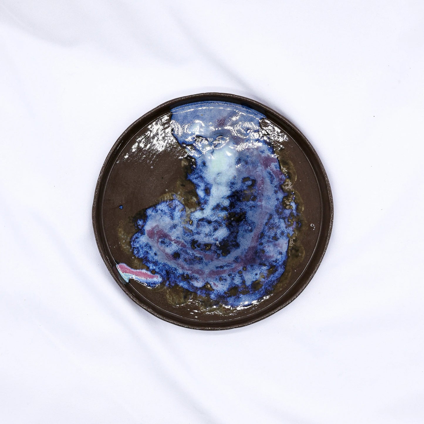 27 cm Nebula Smoked Grey Large Stoneware Handmade Ceramic Dinner Plate Ribera Handmade Ceramics