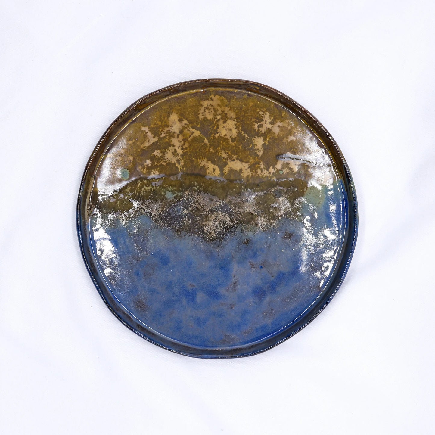 27 cm Oceanis Smoked Grey Large Stoneware Handmade Ceramic Dinner Plate Ribera Handmade Ceramics
